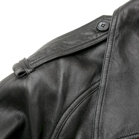 Black Leather Trench Coat