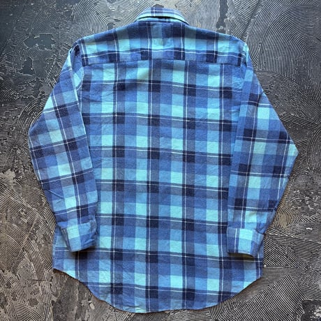 70s Print Flannel Plaid Shirt