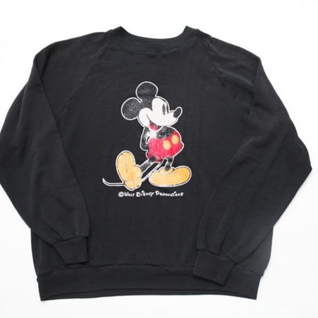 Mickey Flocky Print Sweat Shirt