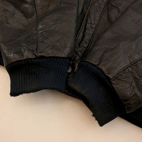 A-2 Type Black Leather Jacket