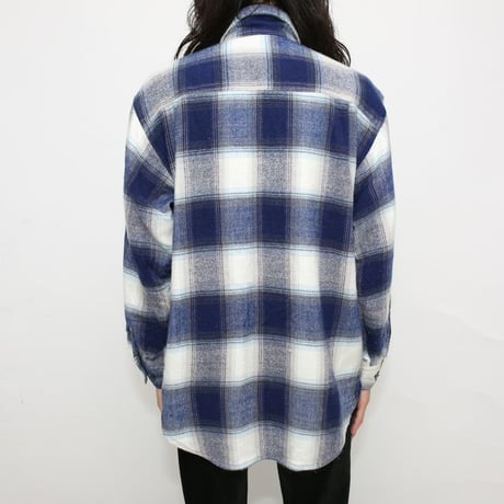 Ombre Plaid Flannel Zip Shirt