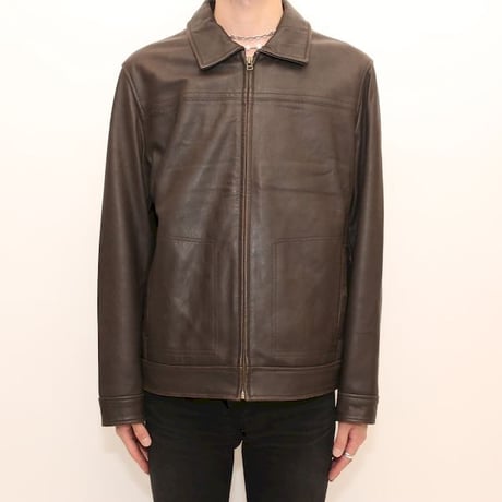 Bernardo Brown Lamb Leather Jacket