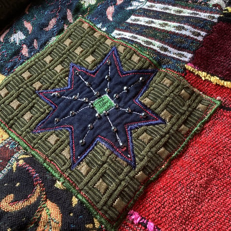 Multi Fabric Patchwork Design Jacket