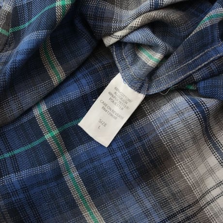 Ombre Plaid Cotton Flannel Shirt
