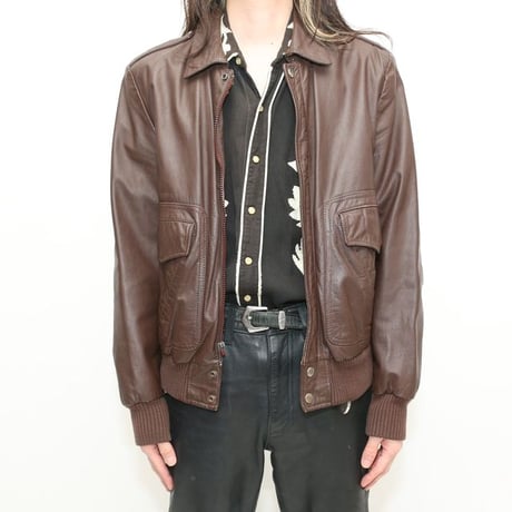 Brown Rib Leather Jacket
