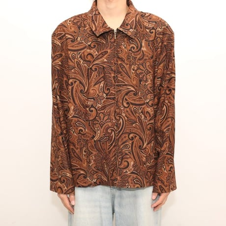 Paisley Pattern Zip Jacket