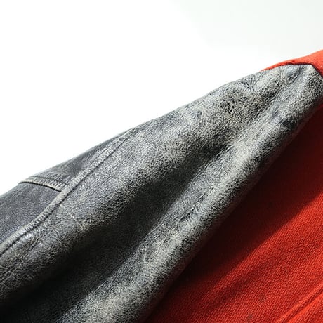 ButWin Leather sleeve Jacket 袖革スタジャン