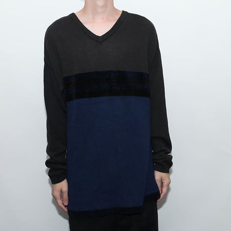 Cotton×Velvet  Knit Sweater