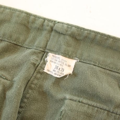 70's U.S.ARMY OG-107 Utility Trousers