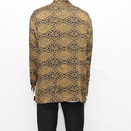 Geometric Pattern Silk L/S Shirt
