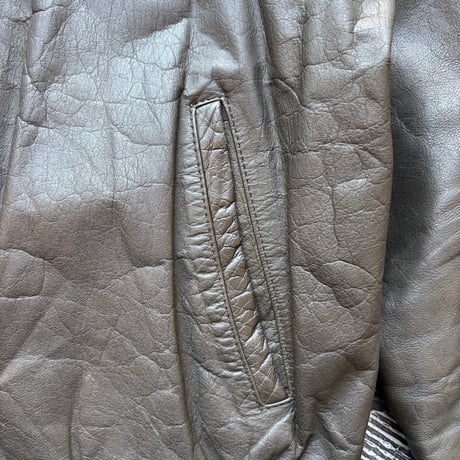 Rib Leather Jacket