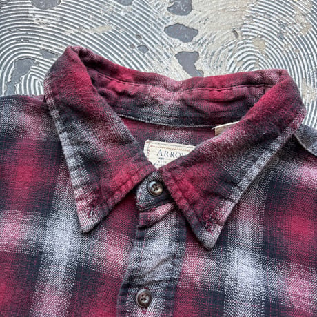 Arrow Ombre Plaid Cotton Flannel Shirt