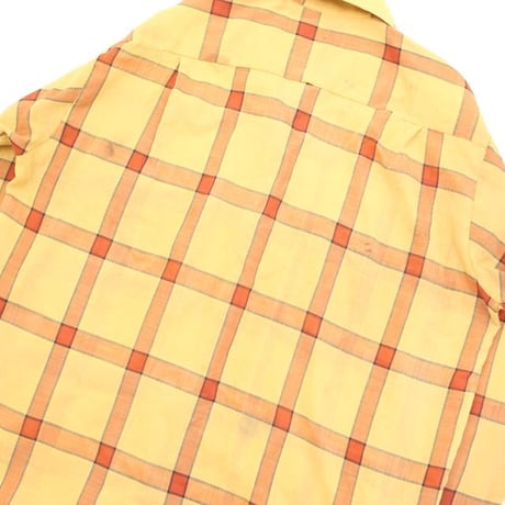 60's Open Collared Check L/S Shirt
