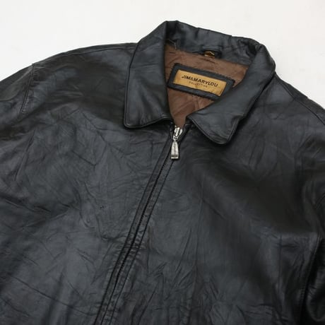 Black Leather Jacket Loose Silhouette
