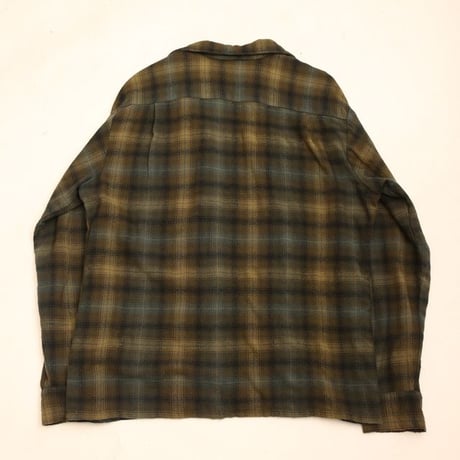 60s "Sportsman" Wool Plaid Loop Shirt