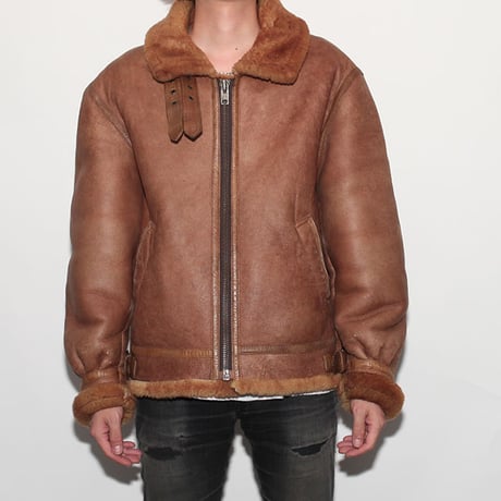 Vintage B-3 Mouton Leather Jacket  ダメージ