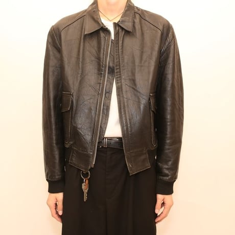 Black Rib Leather Jacket