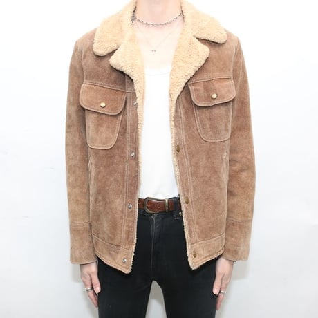 70's J.C.Penny Suede Boa Jacket