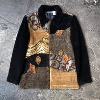Various Switching Pattern Velour Jacket