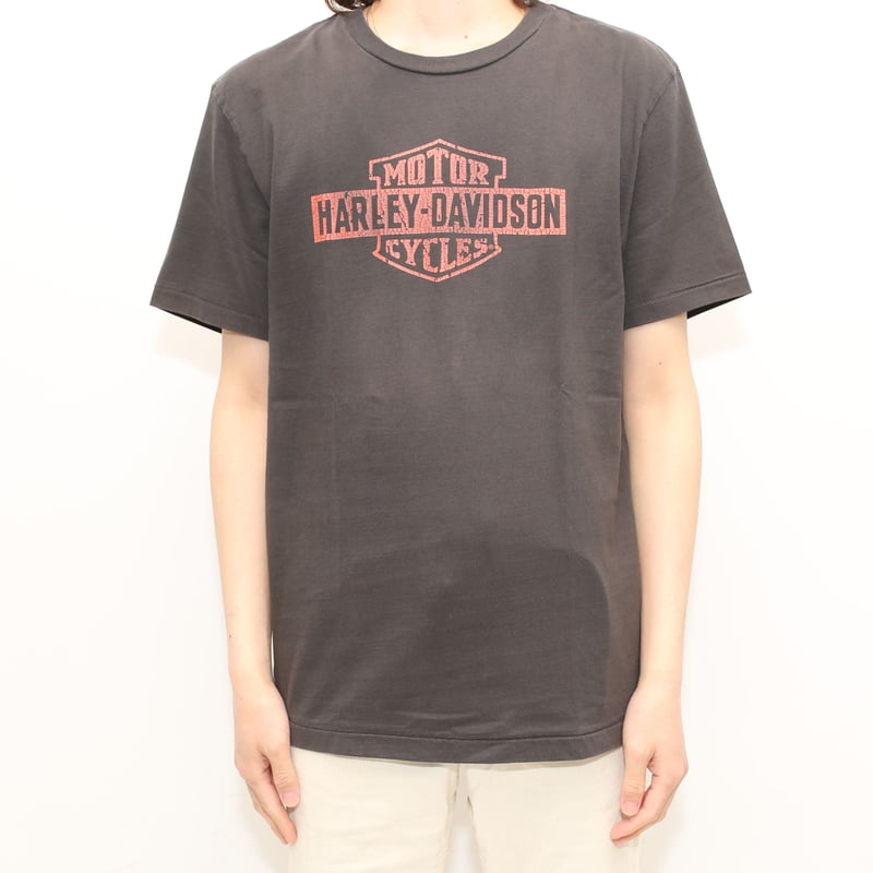Harley-Davidson リメイクTシャツ　オフショルダー　サンフェード Harley-Davidson リメイクTシャツ オフショルダー サンフェード