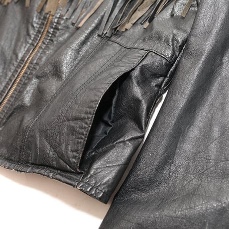Vintage Fringe Leather Jacket