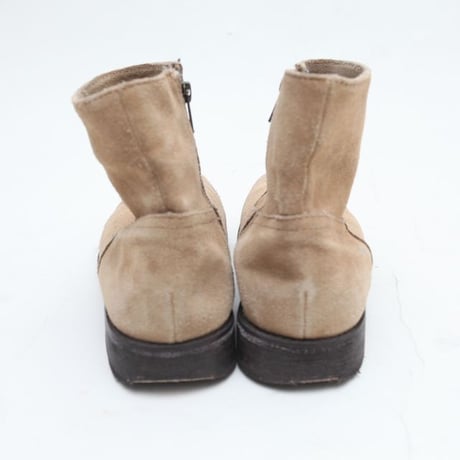 Suede Leather Zip Up Boots