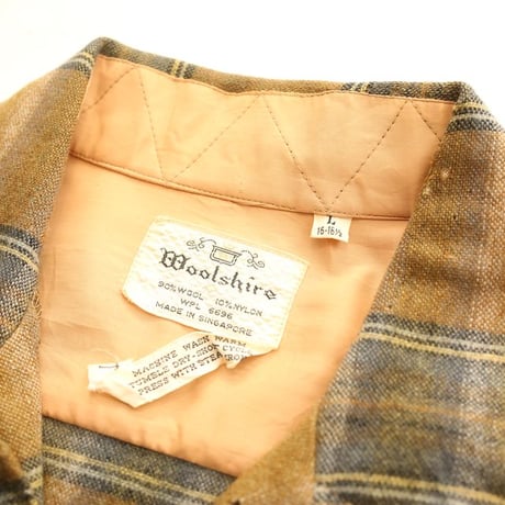 70s Wool Plaid Loop Shirt