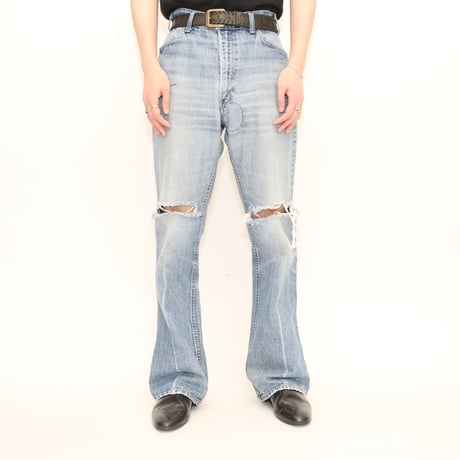 70's Levi's 646  Damaged Flare Denim Pants