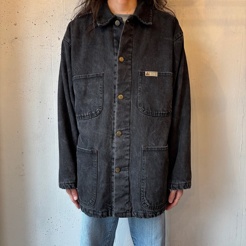 ジャケット・アウター 90s   jeans coverall 90s LA GATE Coverall Black Denim Coverall Jacke