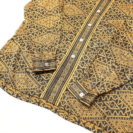 Geometric Pattern Silk L/S Shirt