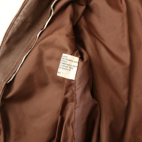 Brown Rib Leather Jacket