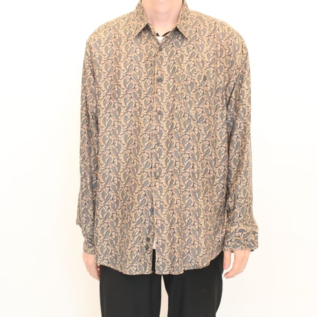 Paisley Pattern Silk L/S Shirt