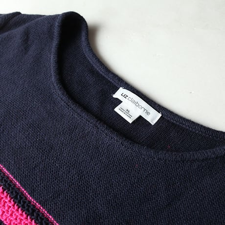 Boat Neck Cotton Knit Sweater