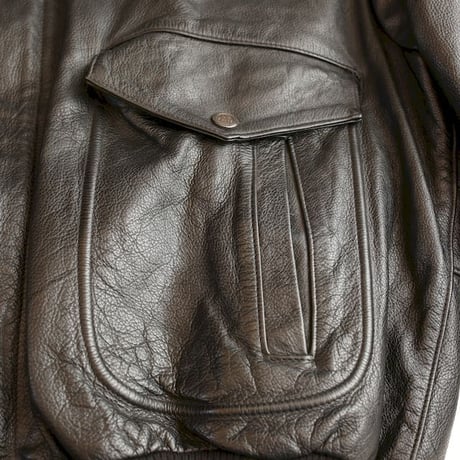 All Black A-2 Type Flight Leather Jacket