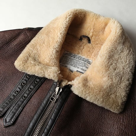 Vintage B-3 Mouton Leather Jacket ダメージ