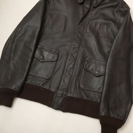 A-2 Type Dark Brown Leather Jacket
