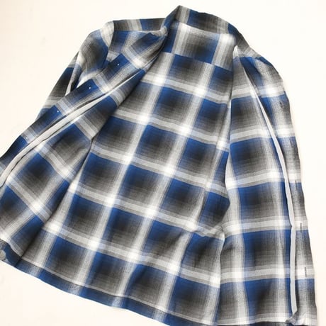 Ombre Plaid Rayon Loop Shirt