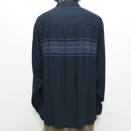 Cross Pattern Rayon L/S Shirt