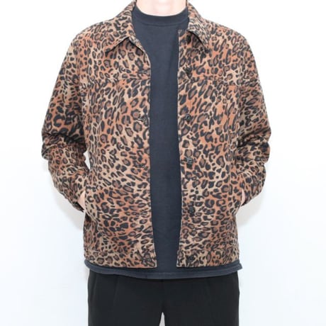 Vintage Leopard Trucker Jacket