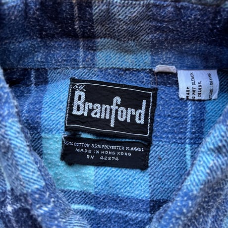 70s Print Flannel Plaid Shirt