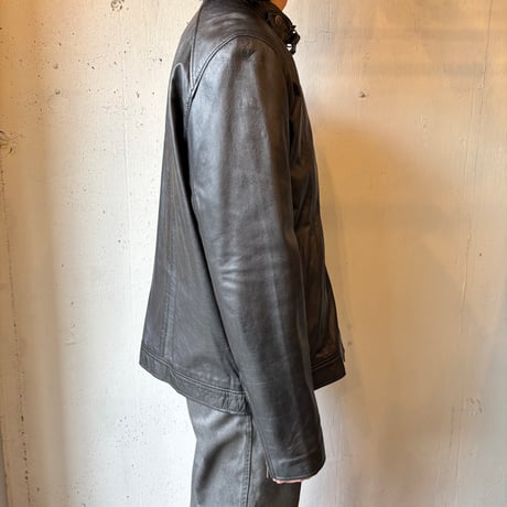 Double Zip Black Leather Jacket