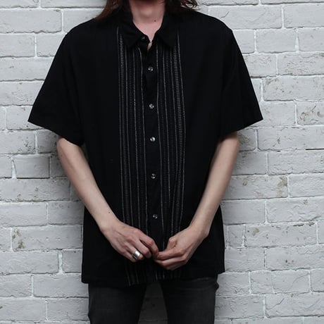 ストライプシャツ Black S/S Shirt