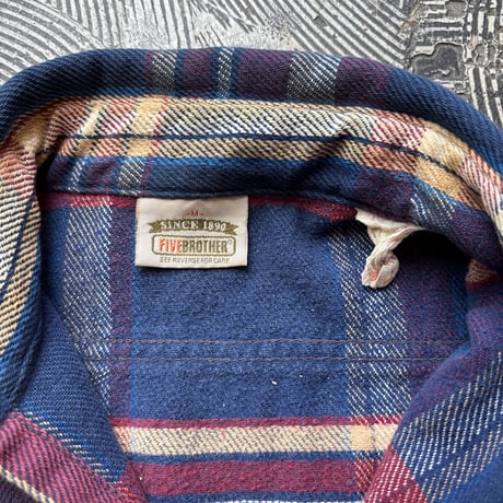 Five Brother Cotton Heavy Flannel Shirt MADE IN USA