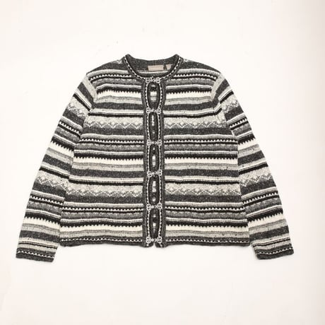 Nordic Pattern Knit Cardigan