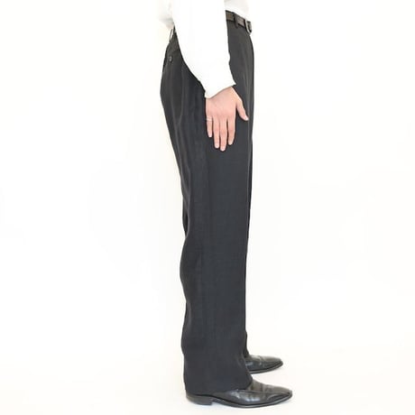 Ralph Lauren Black Linen 2Tac Slacks Pants