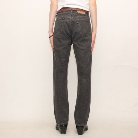 80s Levi's 501 "Yarn-dyed" Black Denim Pants