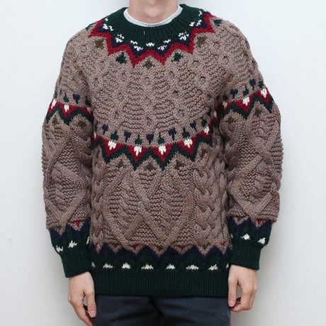 ヴィンテージ ノルディック柄ケーブルニット Vintage Nordic Sweater
