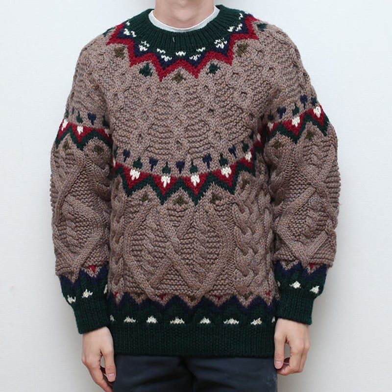 ヴィンテージ ノルディック柄ケーブルニット Vintage Nordic Sweater |  