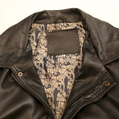 Euro Vintage Black Lamb Leather Jacket Loose Silhouette
