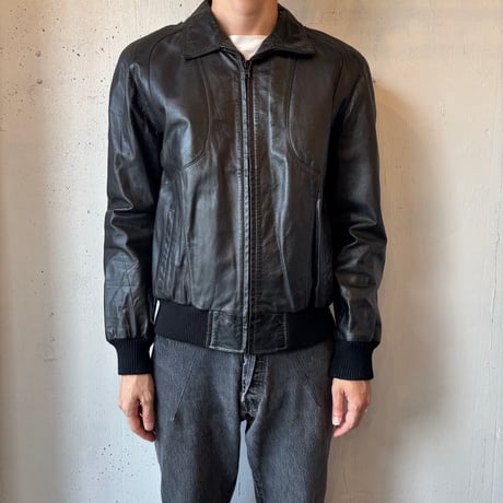 Wilsons Black Rib Leather Jacket